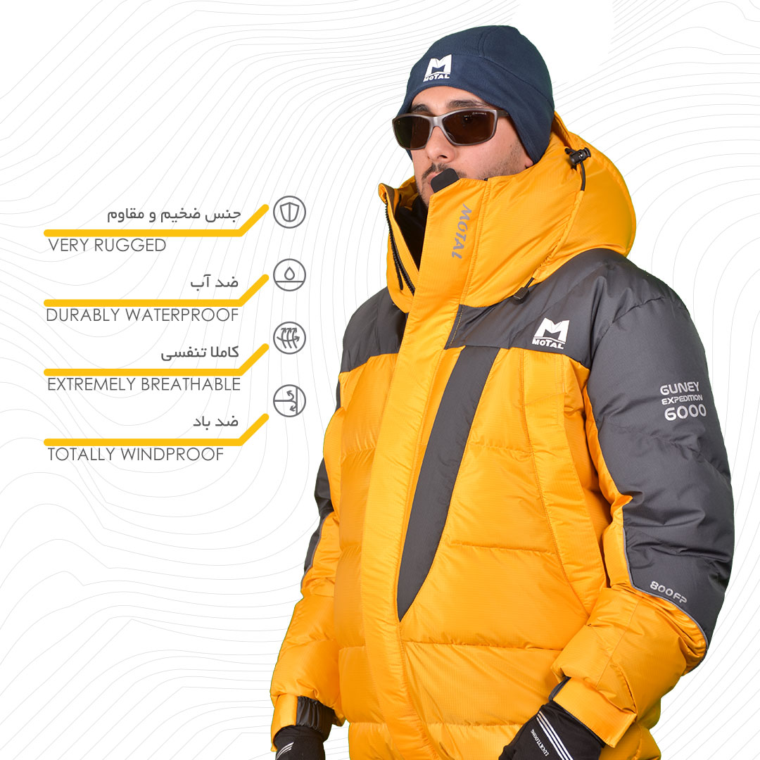 کاپشن پر نیمه سنگین موتال مدل GUNEY EXPEDITION 6000