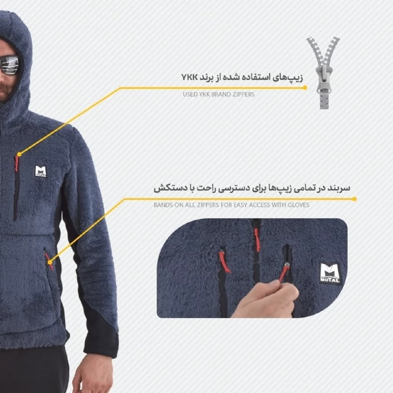 کاپشن پلار خرسی موتال مدل YETI